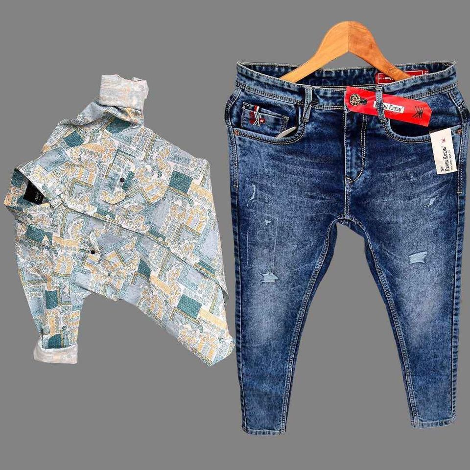 DENIM FULL SLEEVES SHIRT AND DENIM PANT - COMBO SET