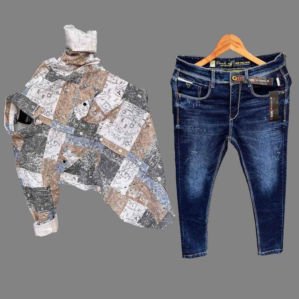 DENIM FULL SLEEVES SHIRT AND DENIM PANT - COMBO SET