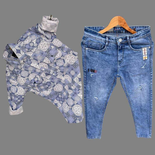 DENIM FULL SLEEVES SHIRT AND DENIM PANT - COMBO SET