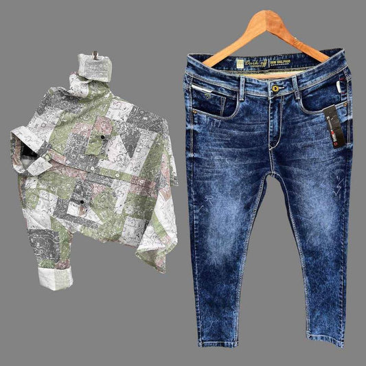 DENIM FULL SLEEVES SHIRT AND DENIM PANT - COMBO SET