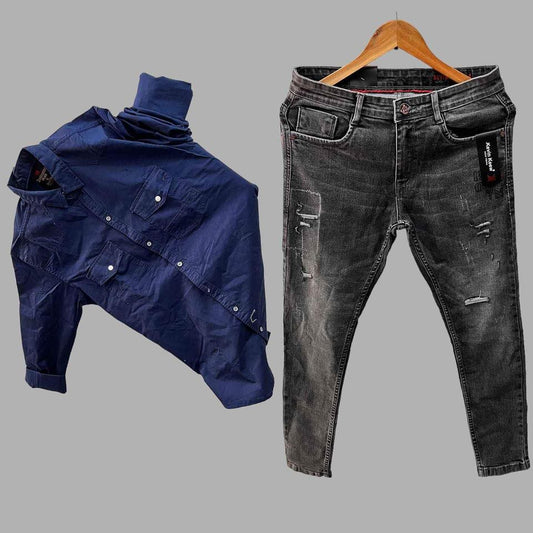 DENIM FULL SLEEVES SHIRT AND DENIM PANT - COMBO SET