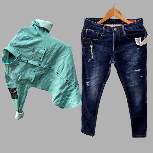 DENIM FULL SLEEVES SHIRT AND DENIM PANT - COMBO SET